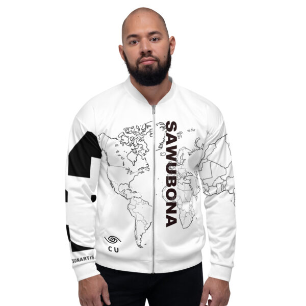 Sawubona/S4P (black letters) Unisex Bomber Jacket